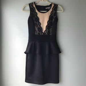 Black Lace Semi-Formal Dress
